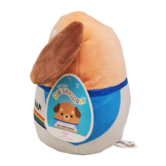Sam Squishmallow Dog Stuffed Animal Be Nice A Human 8" NEW - Picture 3 of 9